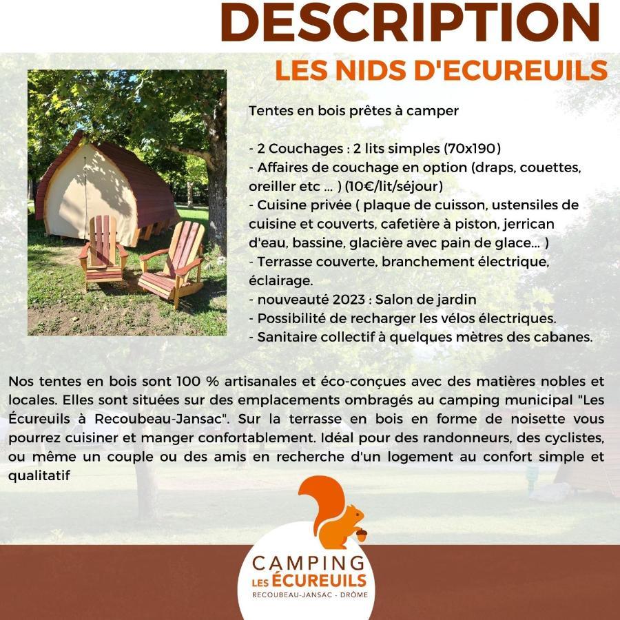 Habitat Createur - Hebergements Insolites Au Camping Municipal "Les Ecureuils" Recoubeau-Jansac Exterior foto