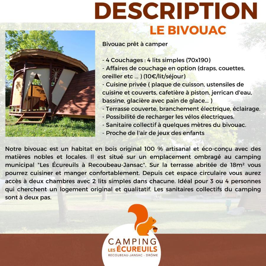 Habitat Createur - Hebergements Insolites Au Camping Municipal "Les Ecureuils" Recoubeau-Jansac Exterior foto