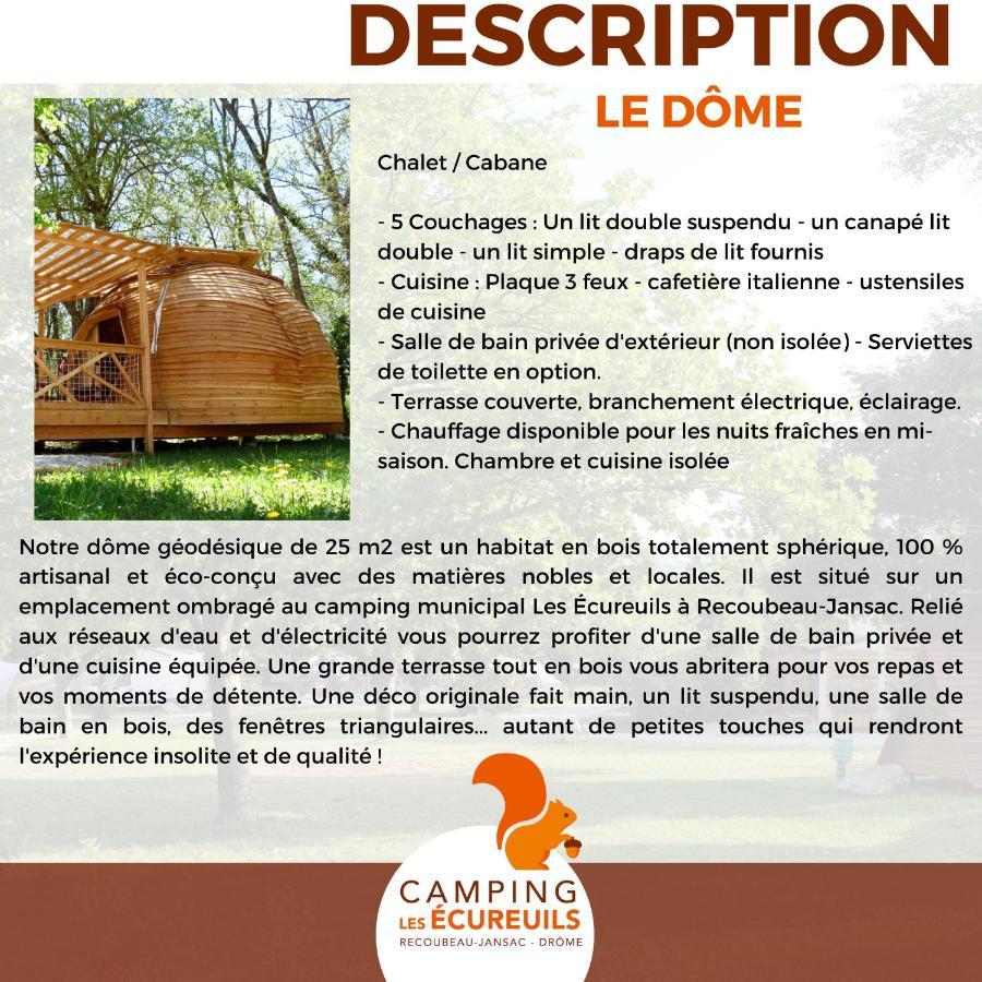 Habitat Createur - Hebergements Insolites Au Camping Municipal "Les Ecureuils" Recoubeau-Jansac Exterior foto